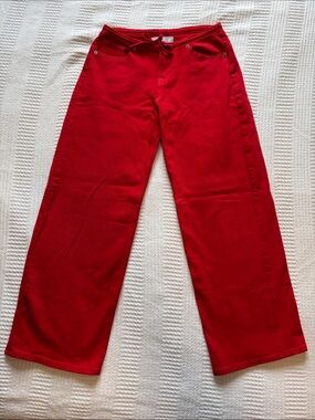 GAP Red Wide-Leg Women's Chinos -767sku